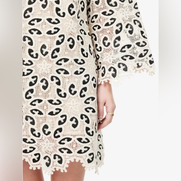 ZIMMERMANN Ottie cotton-bend bell sleeve mini dress. Size 3/M - Picture 8 of 17